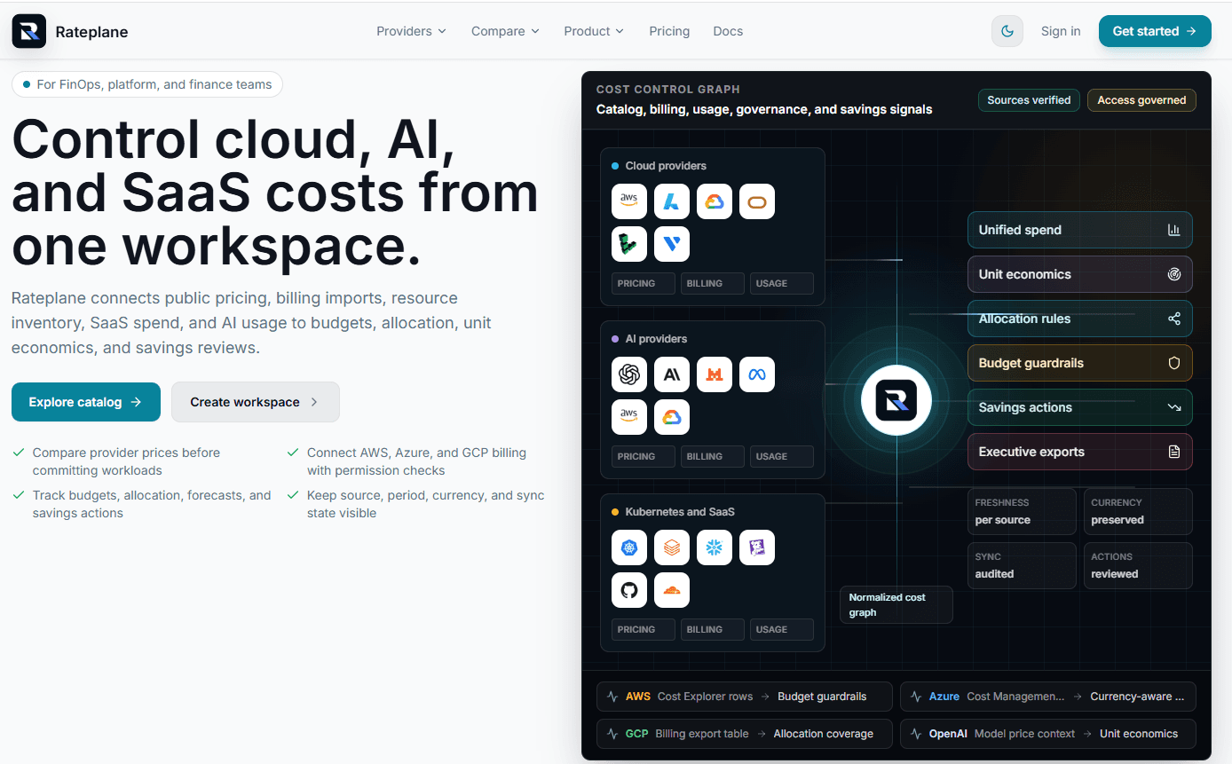 Rateplane product preview